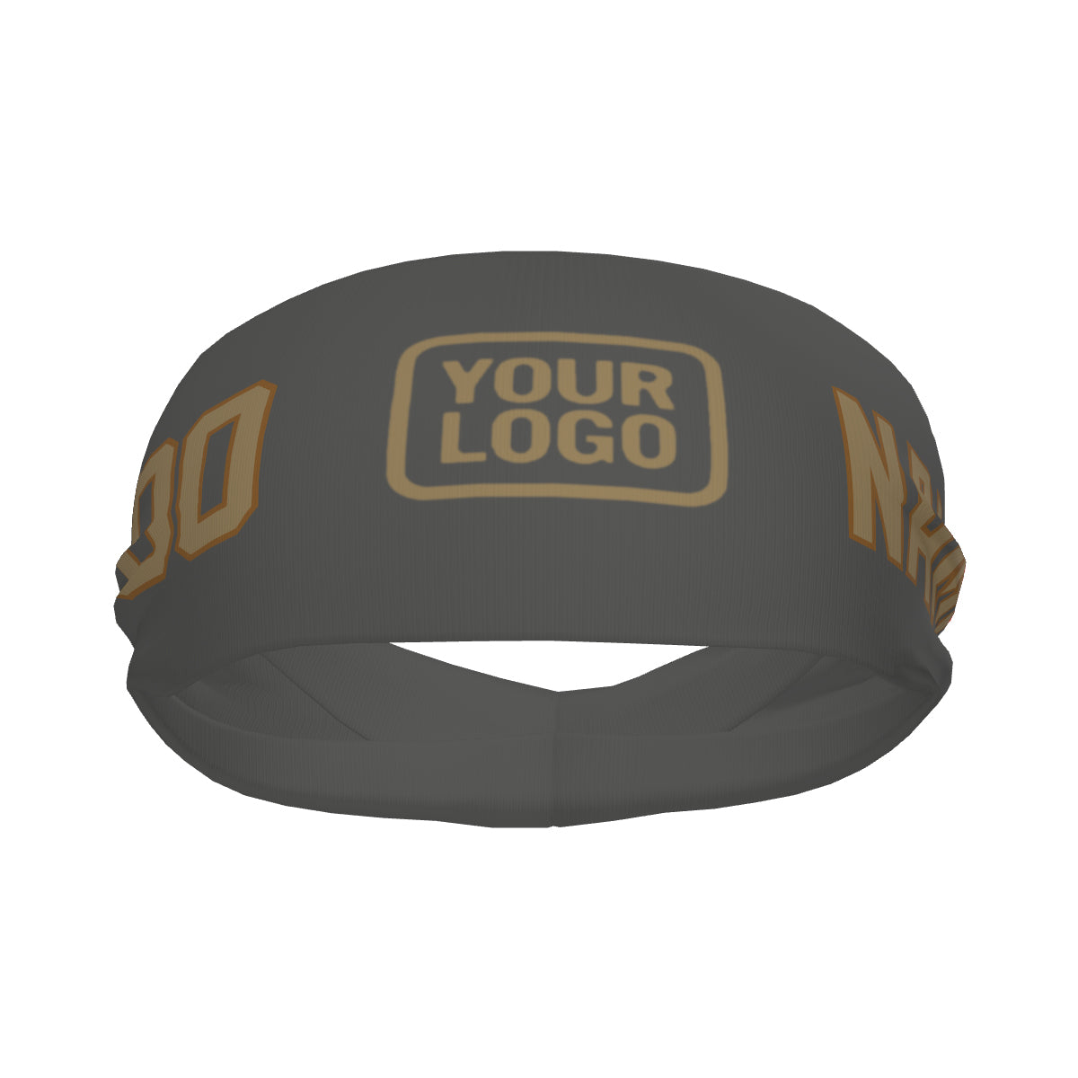 Custom Dark Grey Light Khaki Sports headband