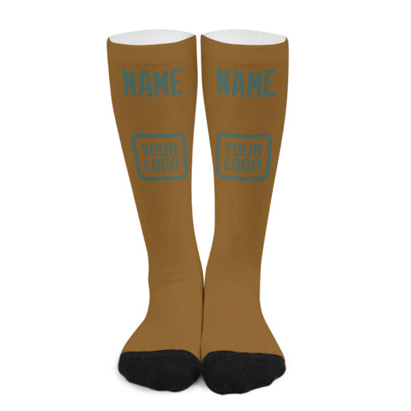 Custom Khaki Blue Green Knee-High Sock
