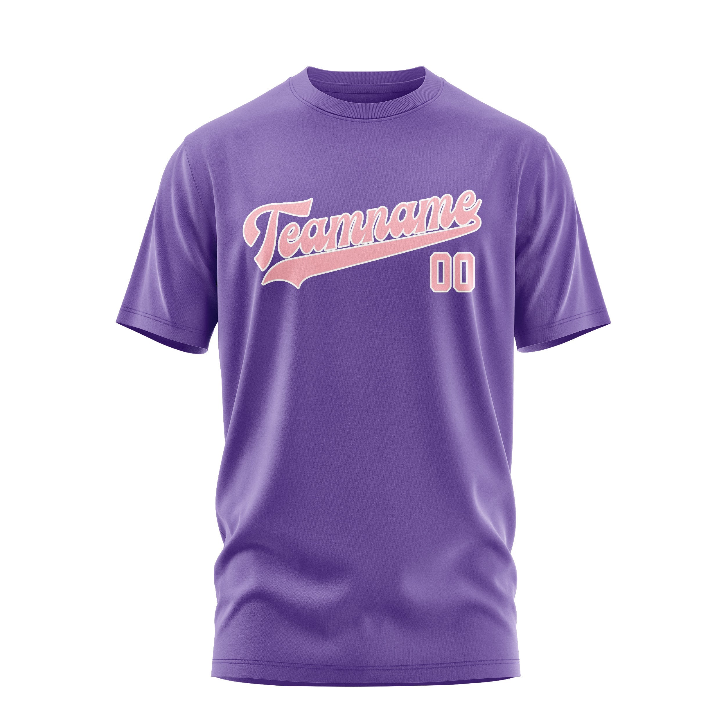 カスタムライトパープルライトピンクTシャツ