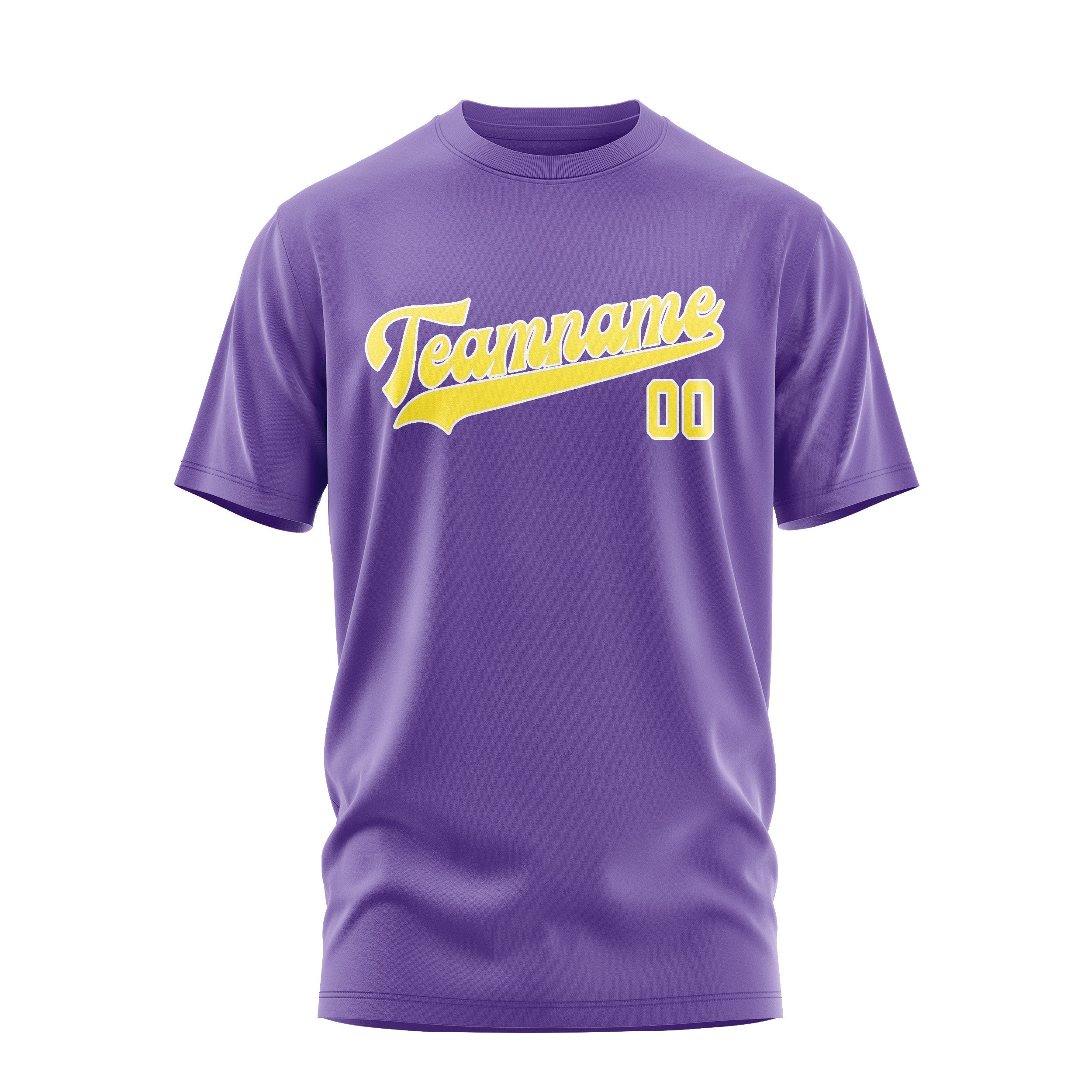 カスタムライトパープルライトイエローTシャツ