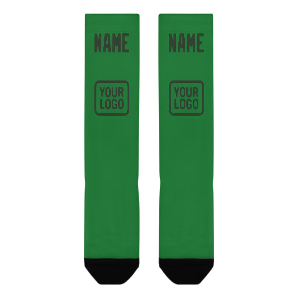 Custom Emerald Green Dark Green Knee-High Sock