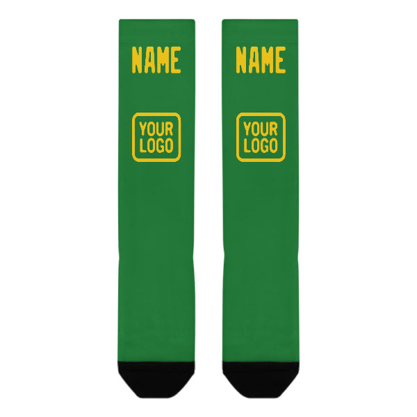 Custom Emerald Green Gold Knee-High Sock