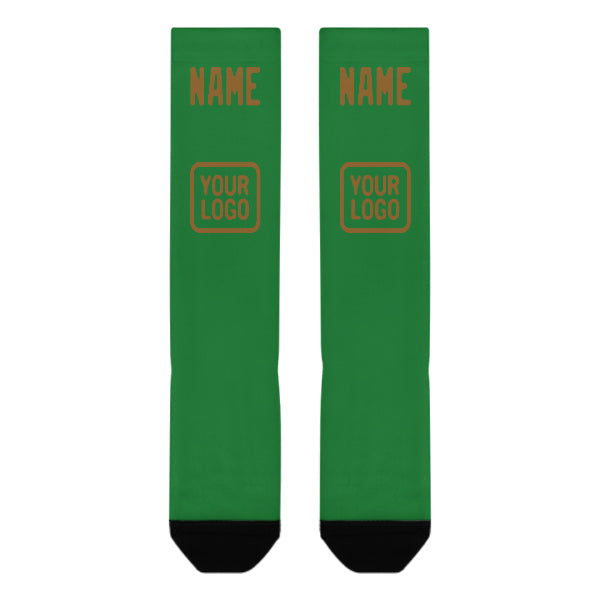 Custom Emerald Green Khaki Knee-High Sock
