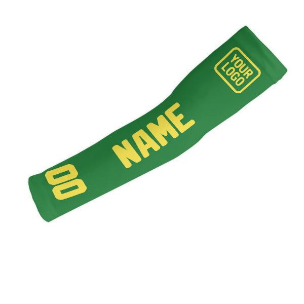 Custom Emerald Green Light Yellow Arm Sleeve