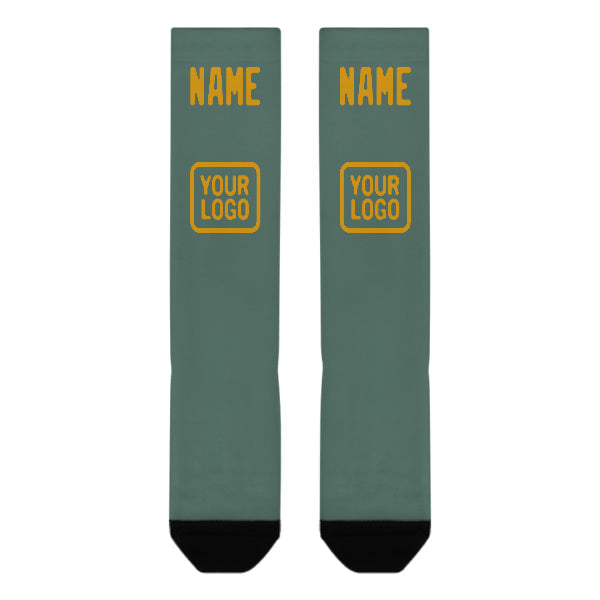 Custom Blue Green Yellow Knee-High Sock