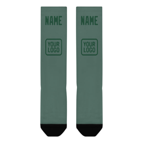 Custom Blue Green Green Knee-High Sock