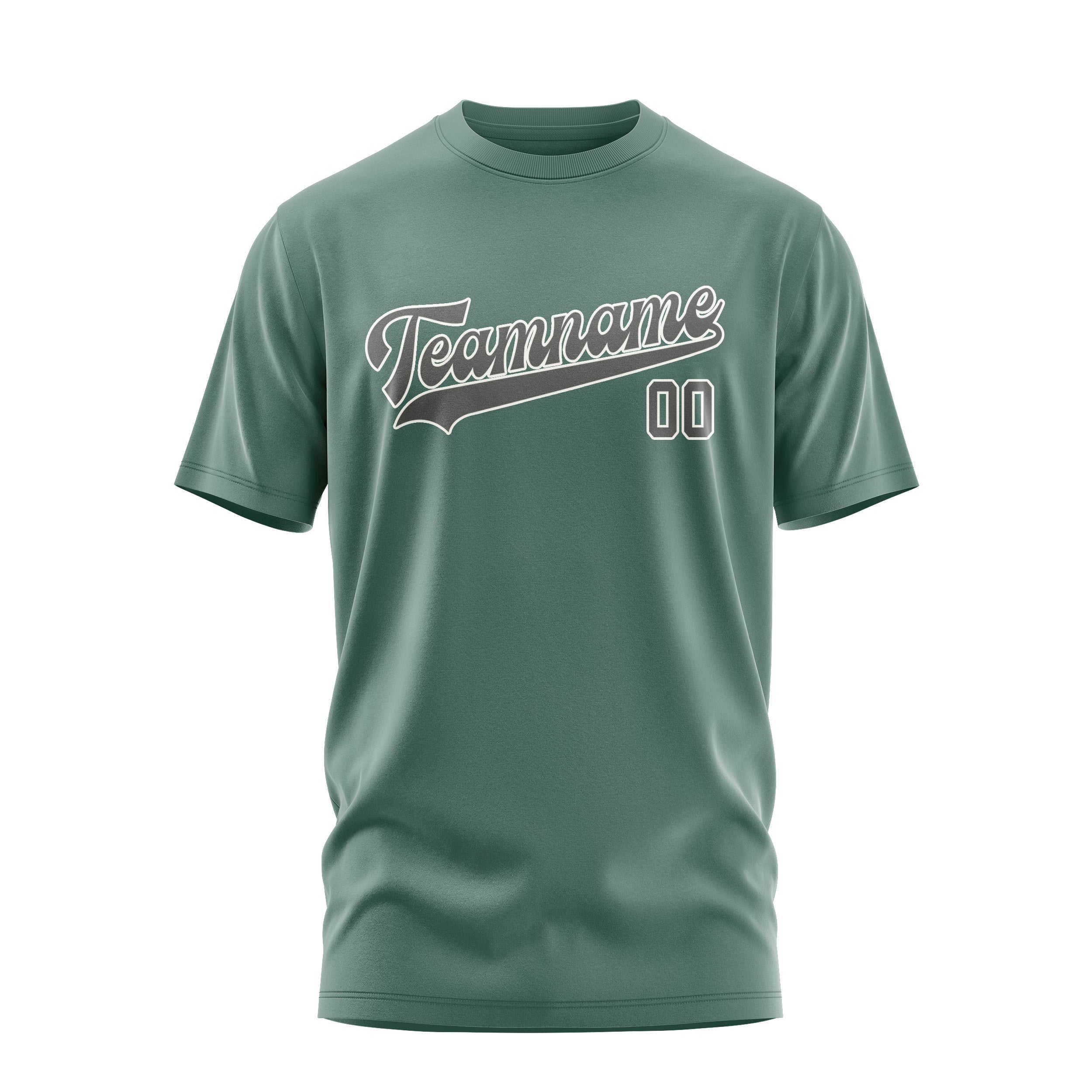 カスタムブルーグリーンダークグレーTシャツ