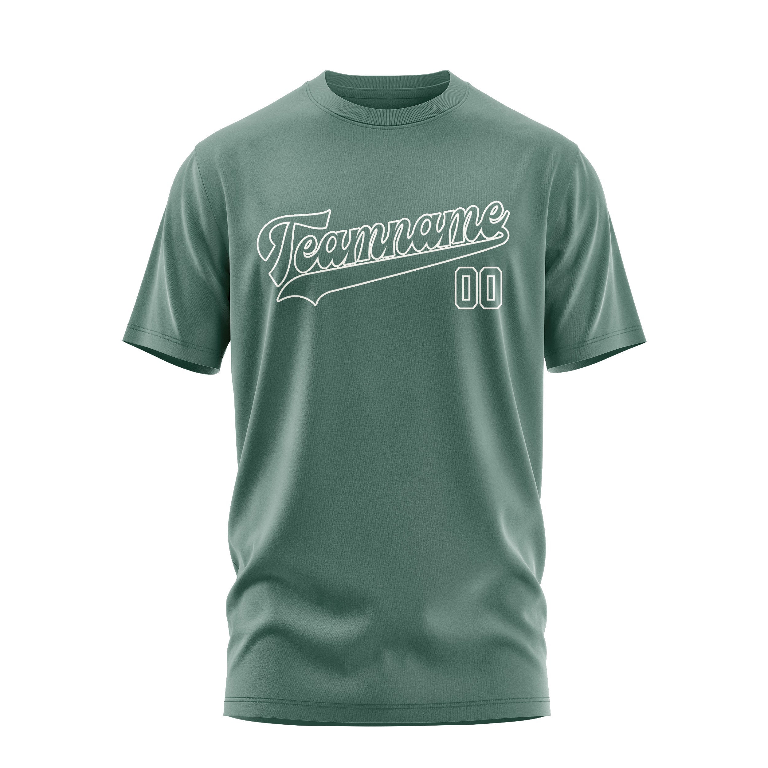カスタムブルーグリーンブルーグリーンTシャツ