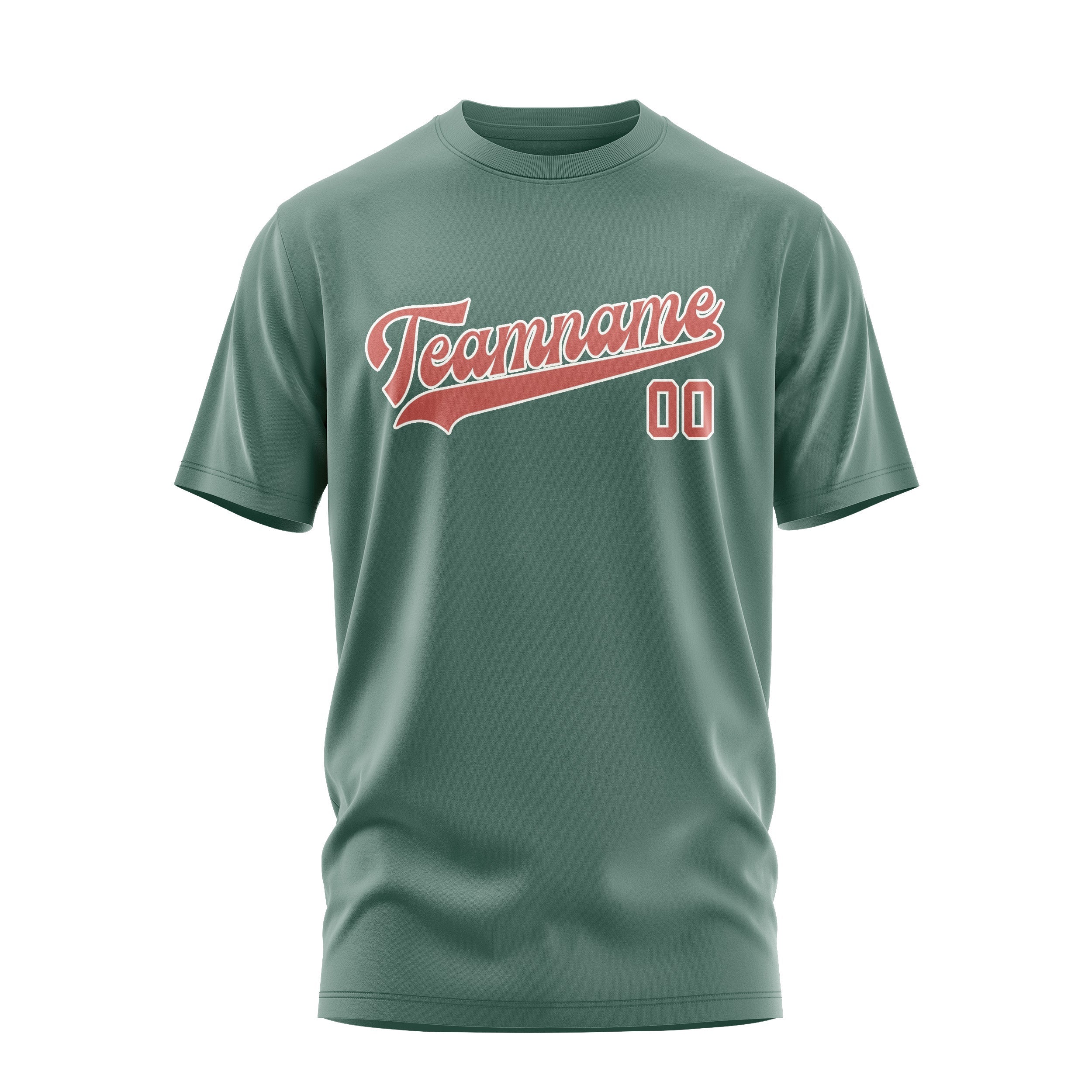カスタムブルーグリーンコッパーローズTシャツ