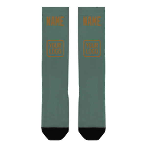 Custom Blue Green Khaki Knee-High Sock