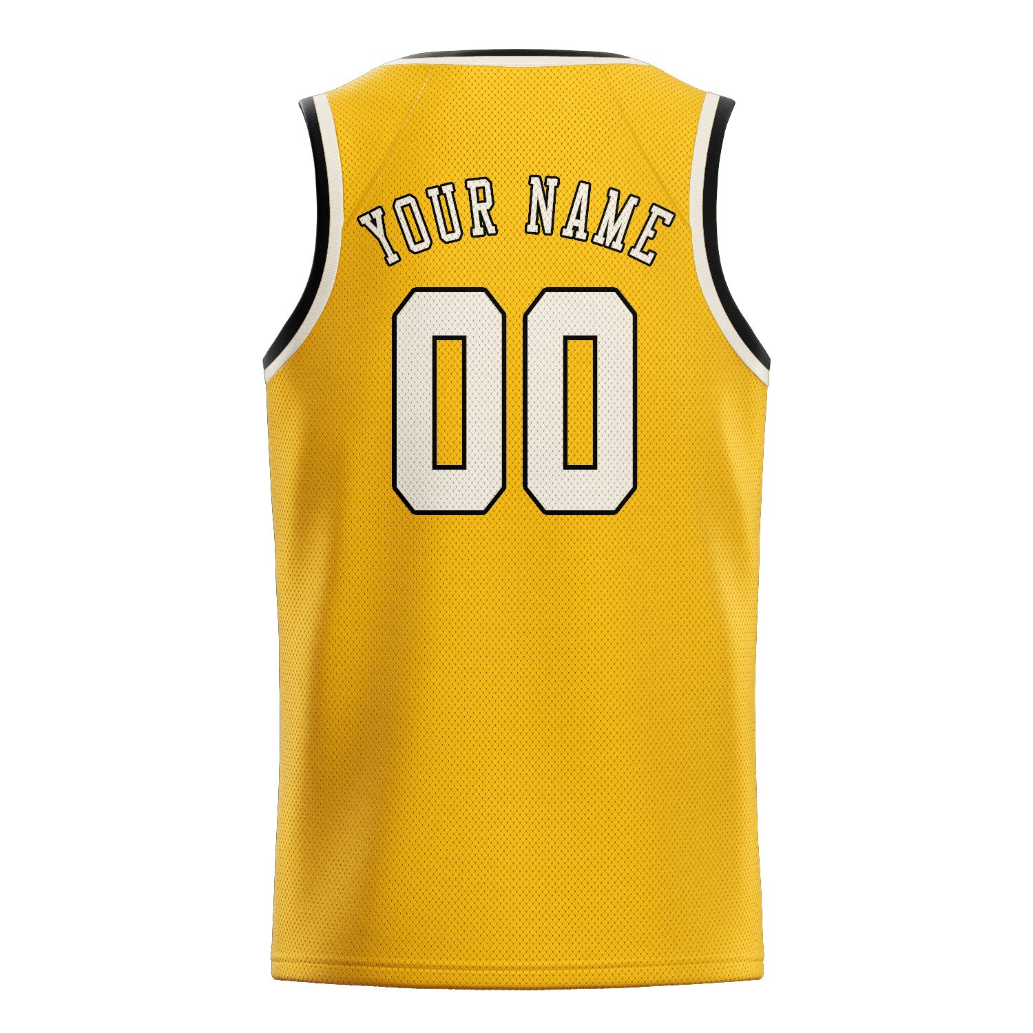 カスタムゴールドクリームバスケットボールジャージ