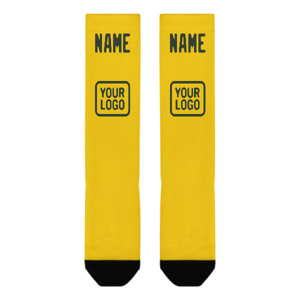 Custom Gold Dark Green Knee-High Sock
