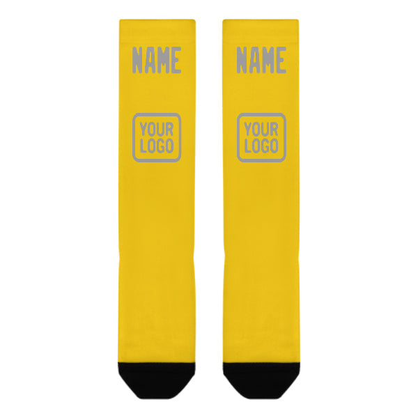Custom Gold Gray Knee-High Sock