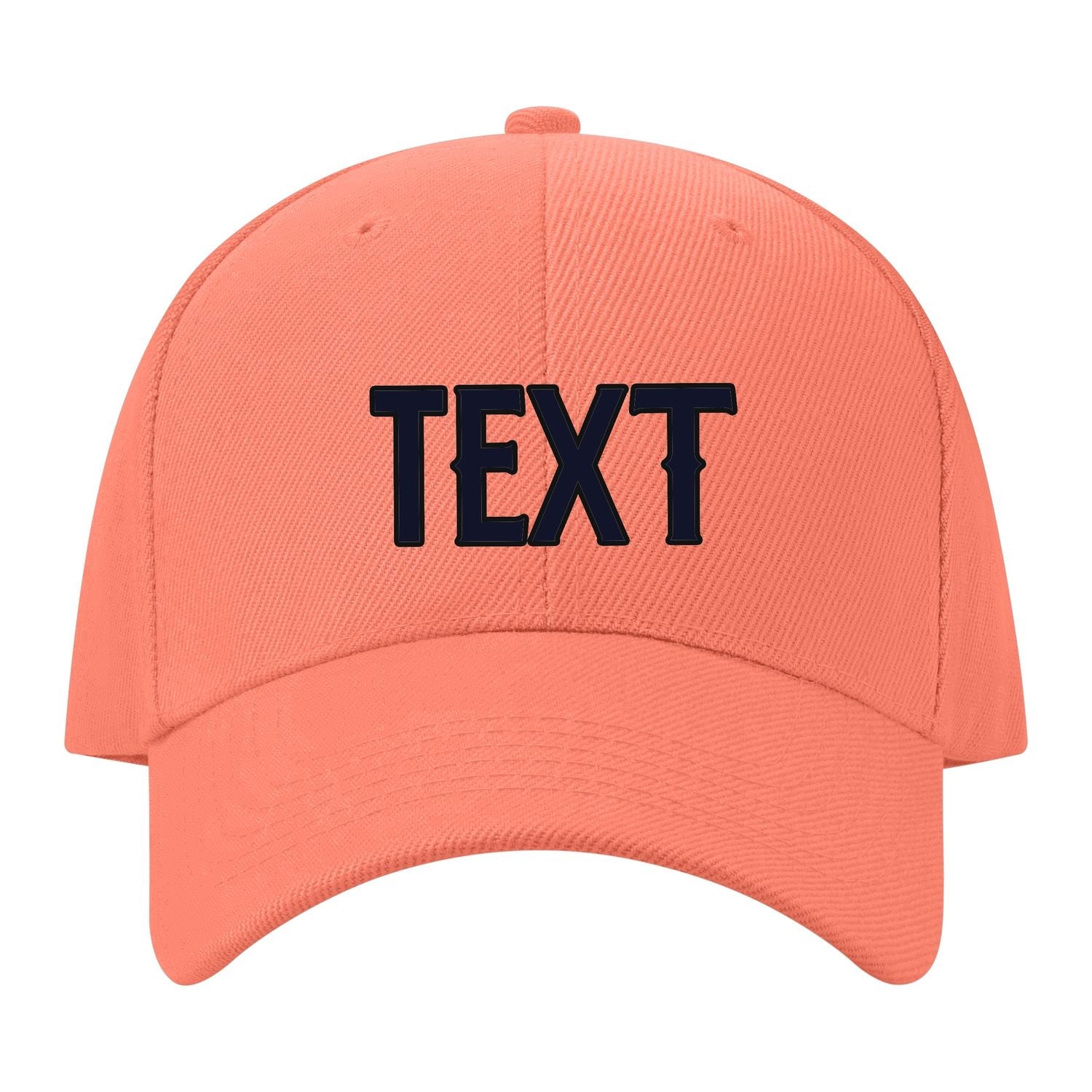Custom Coral Pink Pale Peach Hat 31B21711