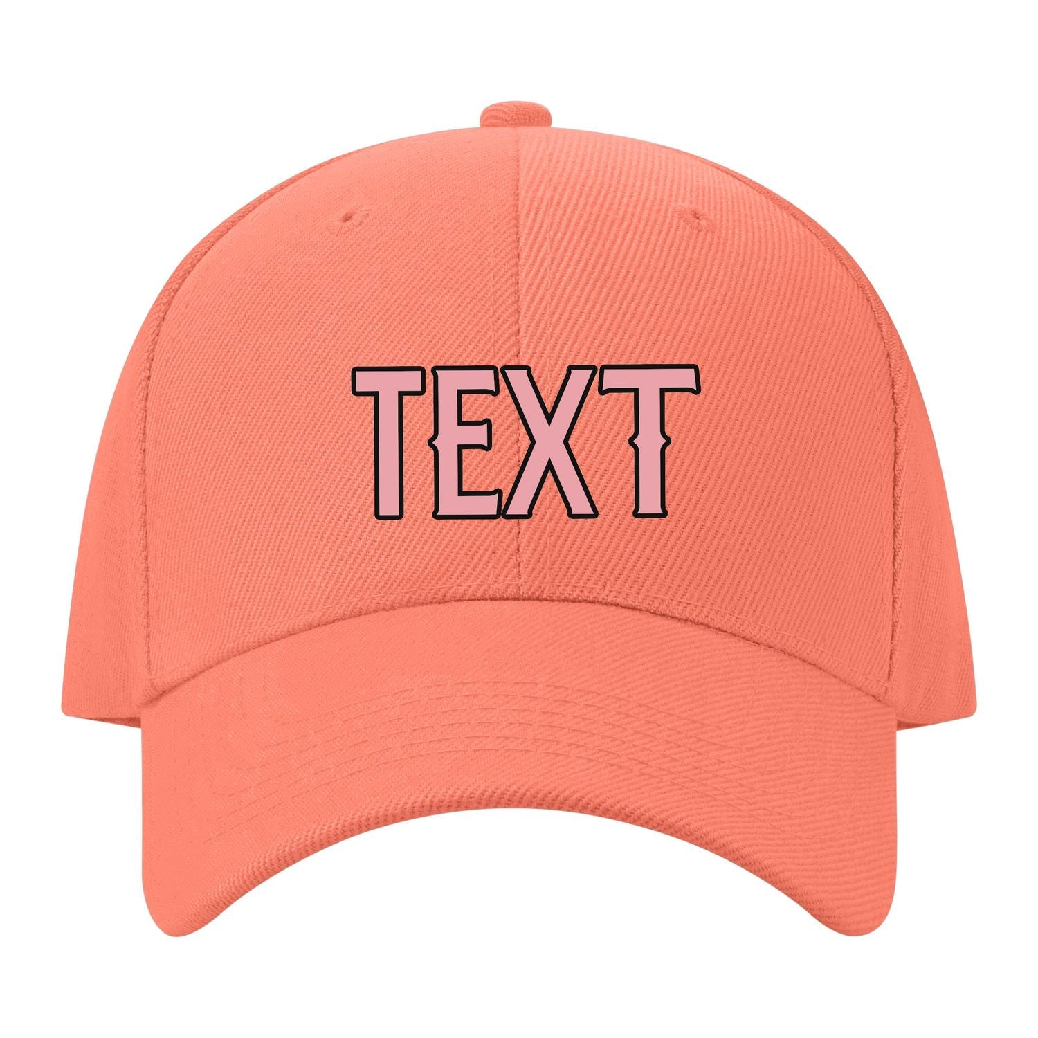 Custom Coral Pink Light Emerald Green Hat 31B21721