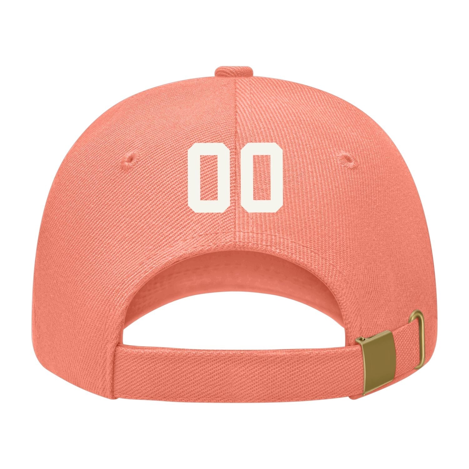 Custom Coral Pink Pale Ice Blue Hat 31B21818