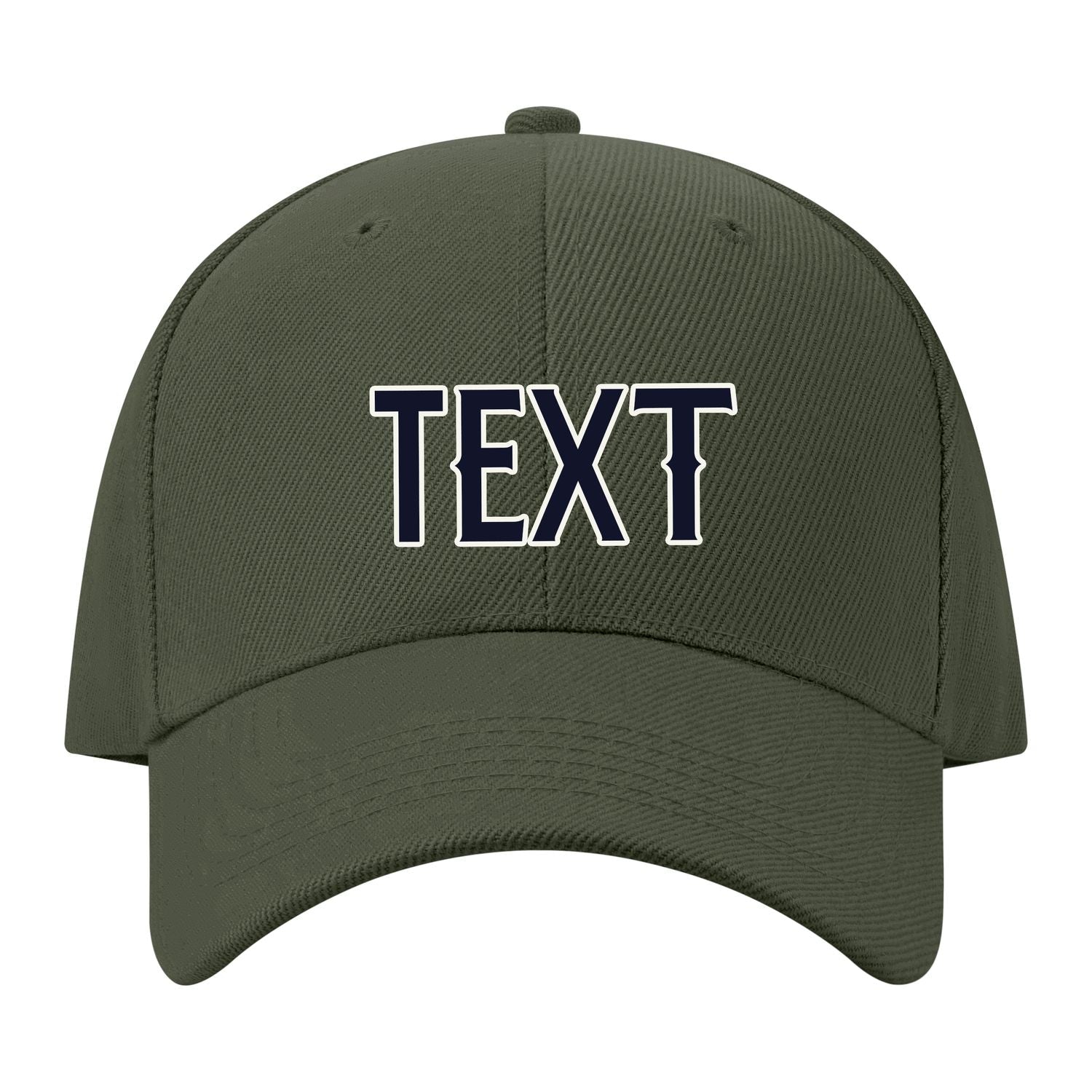 Custom Dark Green Pale Peach Hat 34B21811
