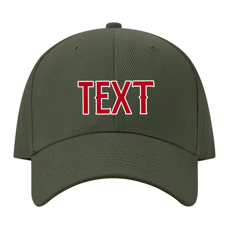 Custom Dark Green Crimson Red Hat 34B21814