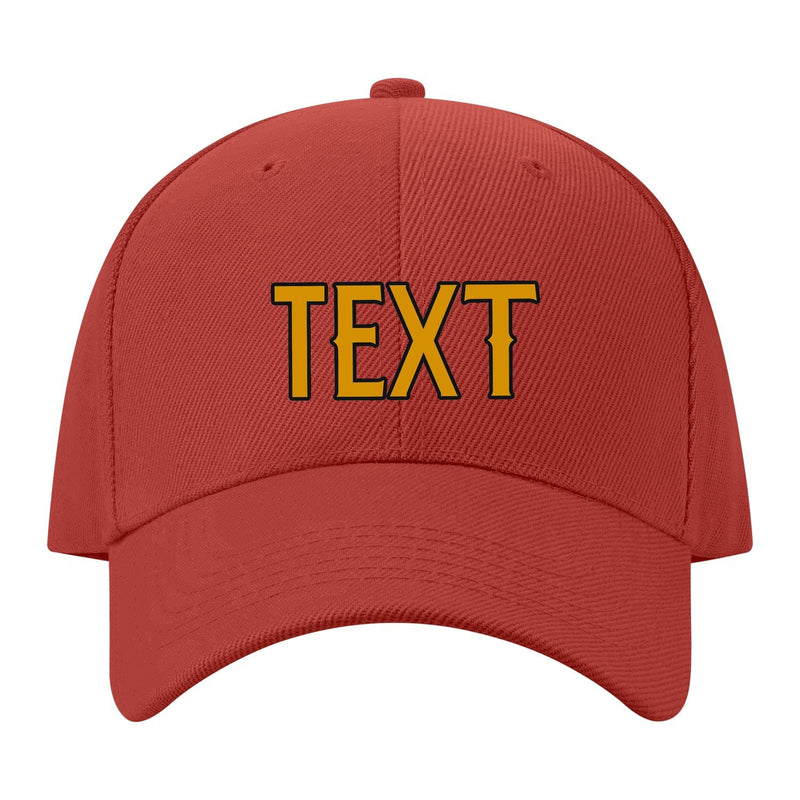 Custom Coral Red Sky Blue Hat 35B21719
