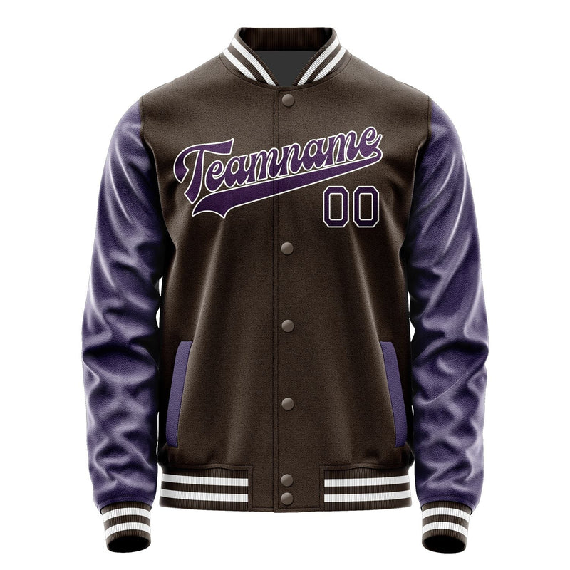 Custom Brown Purple Jacket JA0101070118B31807