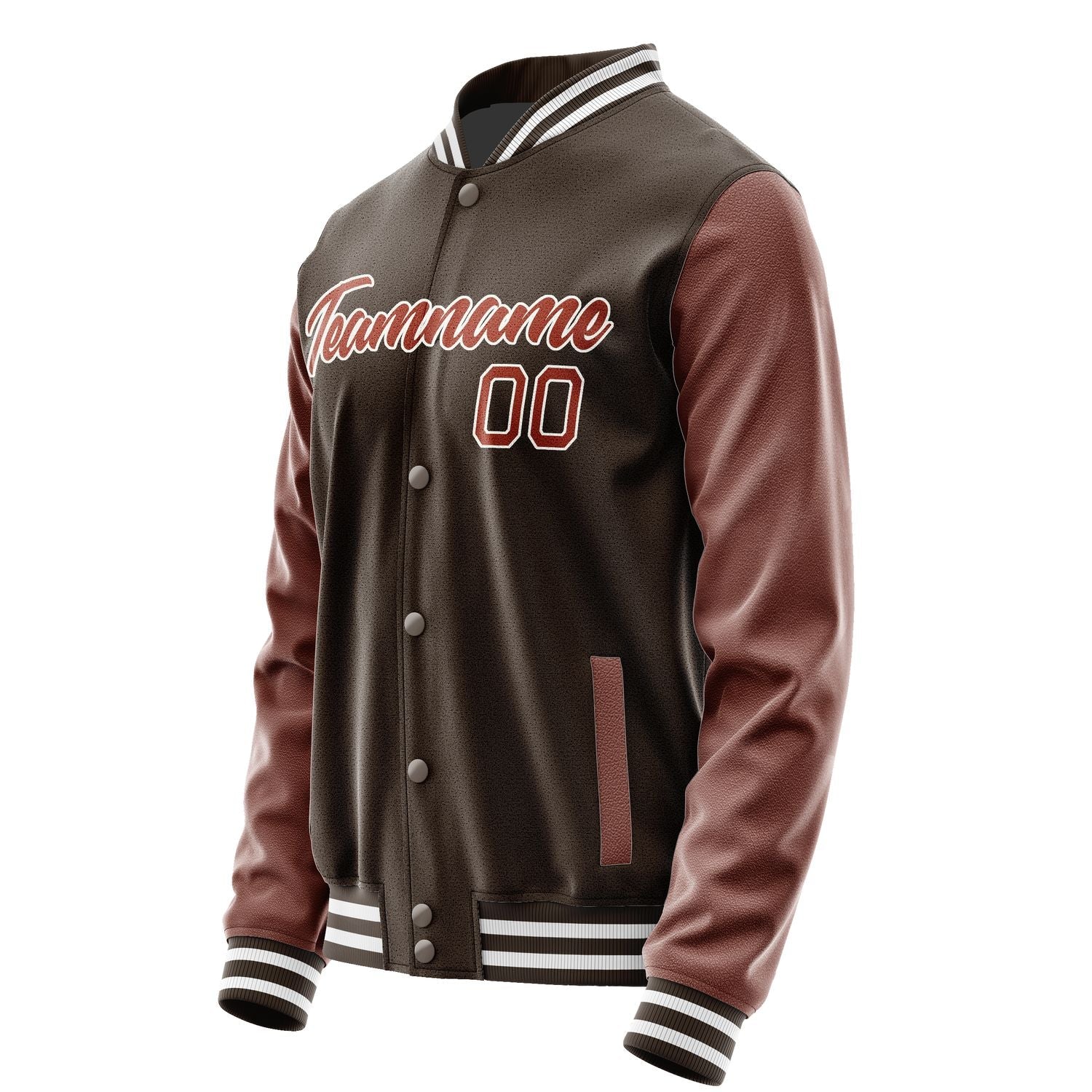 Custom Brown Coral Red Jacket JA0101160118B21816