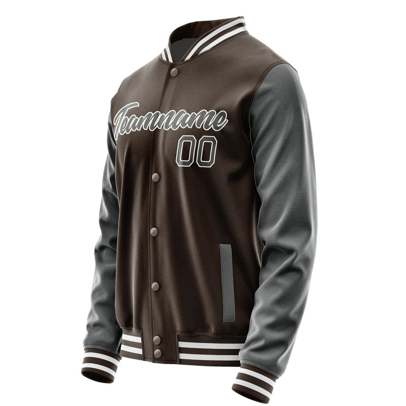 Custom Brown Dark Grey Jacket JA0101200118B21820