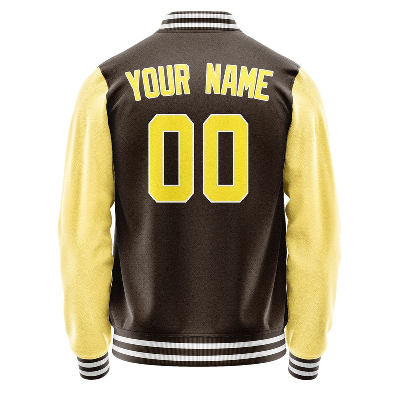 Custom Brown Light Yellow Jacket JA0101260118B31826