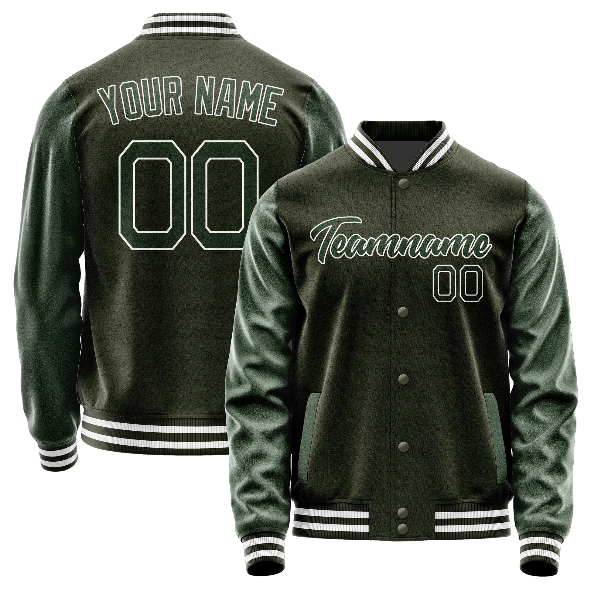 Custom Olive Dark Green Jacket JA0202060218B21806