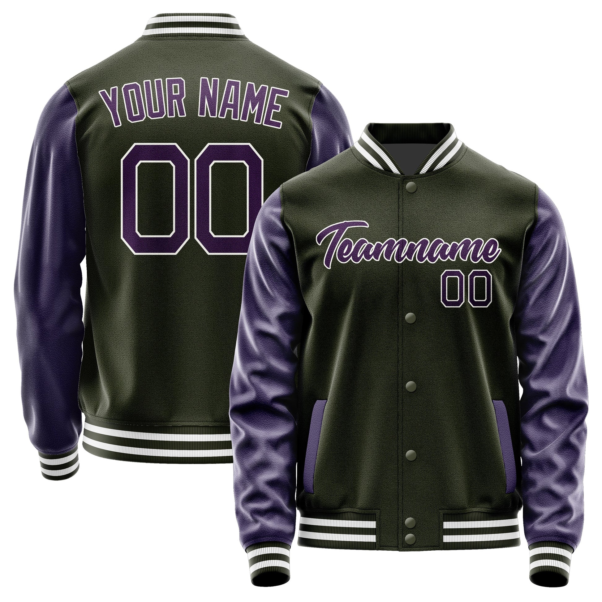 Custom Olive Purple Jacket JA0202070218B21807