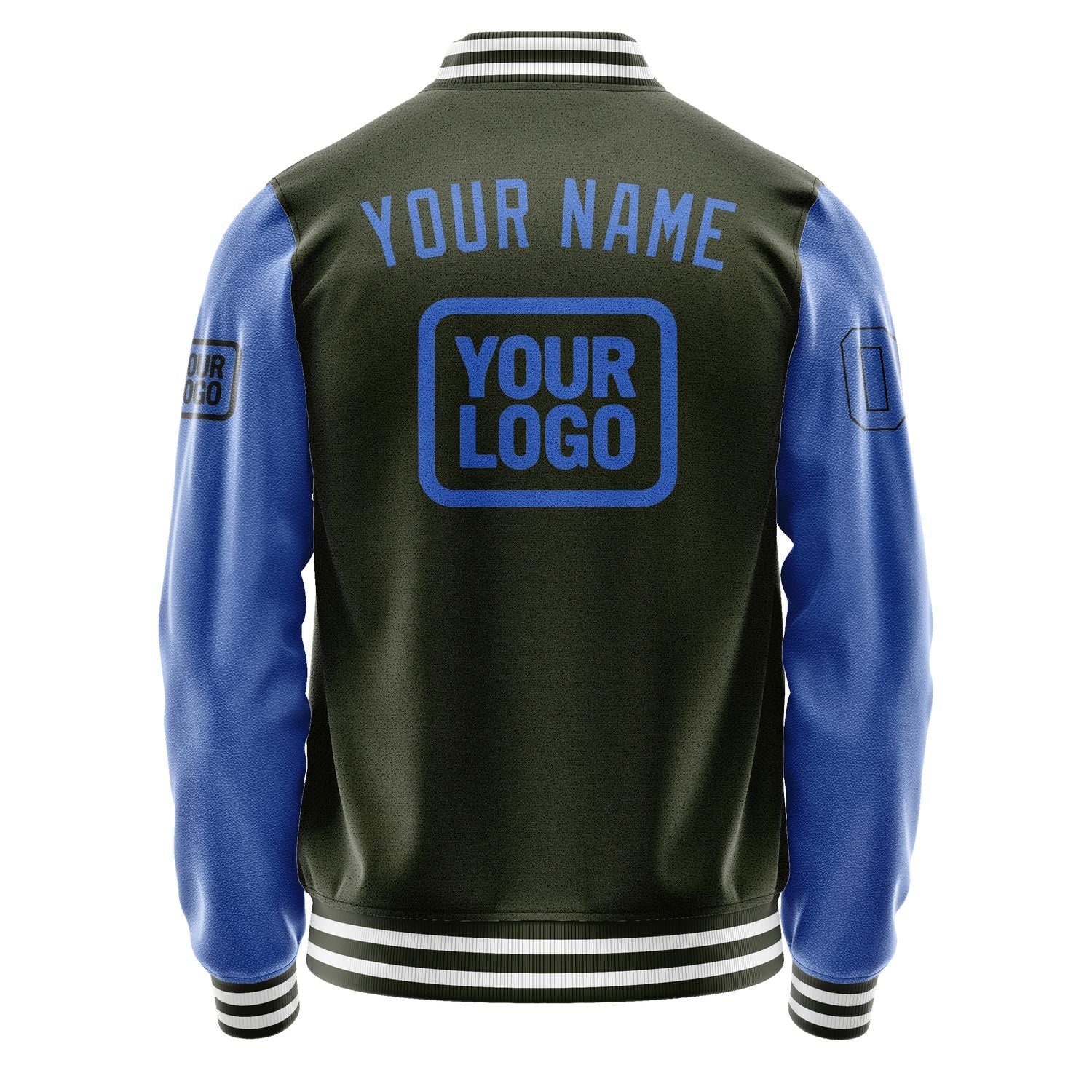Custom Olive Sky Blue Jacket JA020209021817090917
