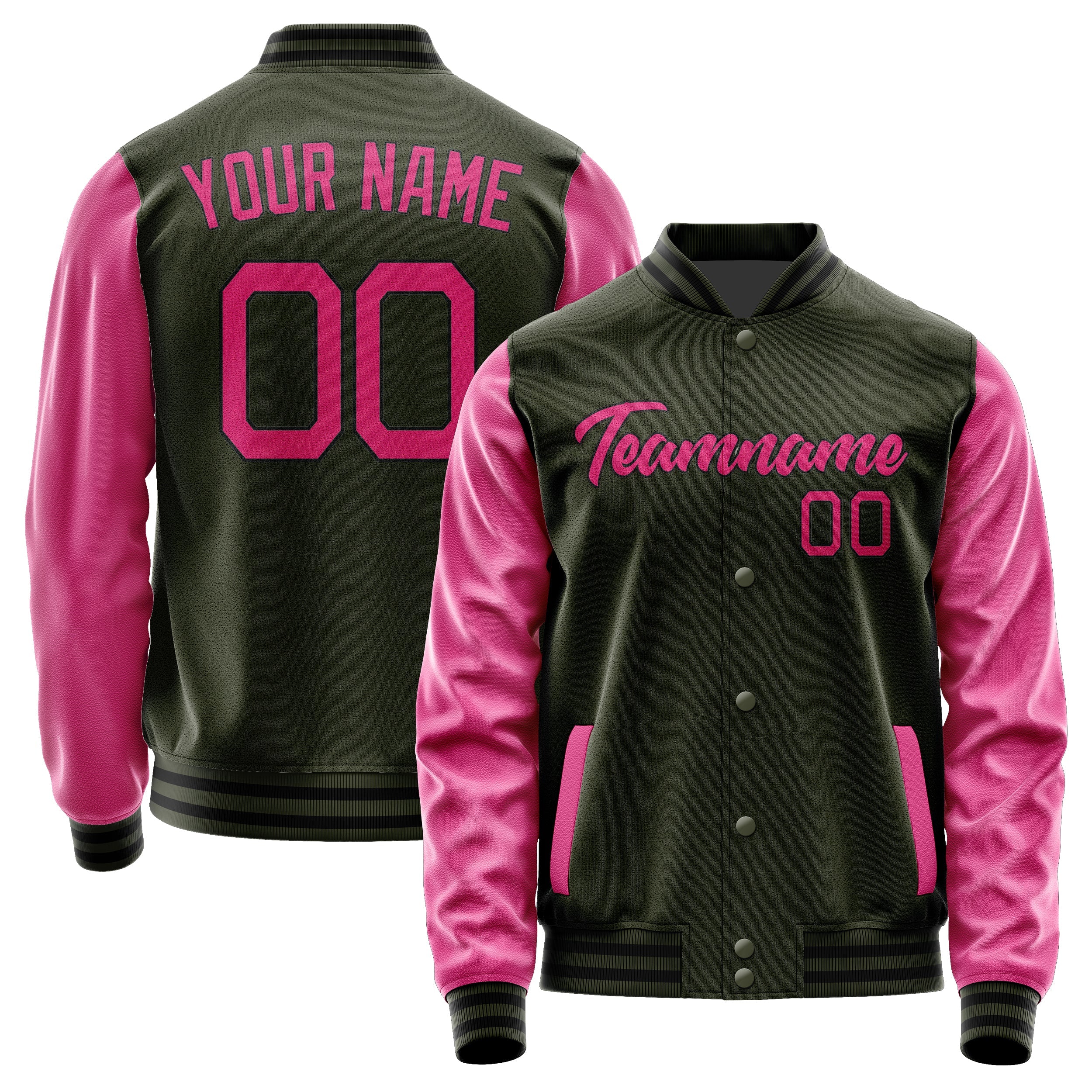 Custom Olive Pink Jacket JA0202130217B21713