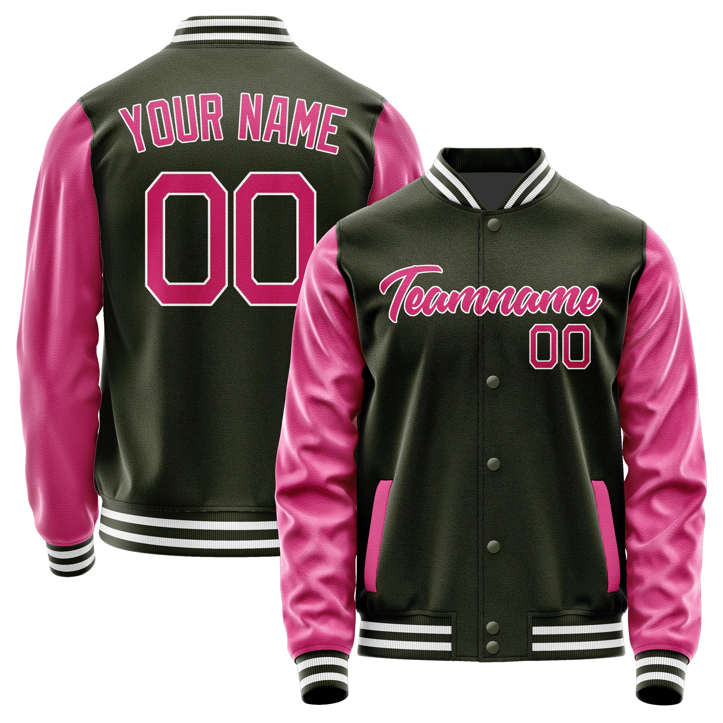 Custom Olive Pink Jacket JA0202130218B21813