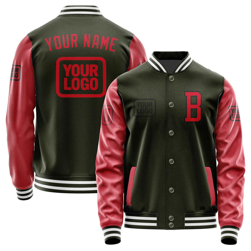 Custom Olive Red Jacket JA020214021817141417