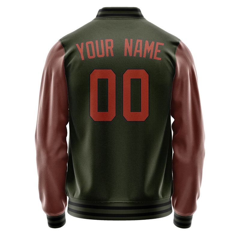 Custom Olive Coral Red Jacket JA0202160217B31716