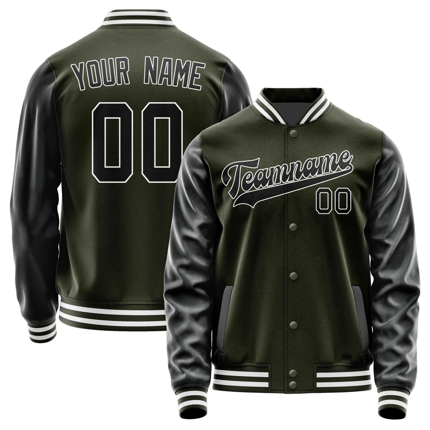 Custom Olive Black Jacket JA0202170218B31817
