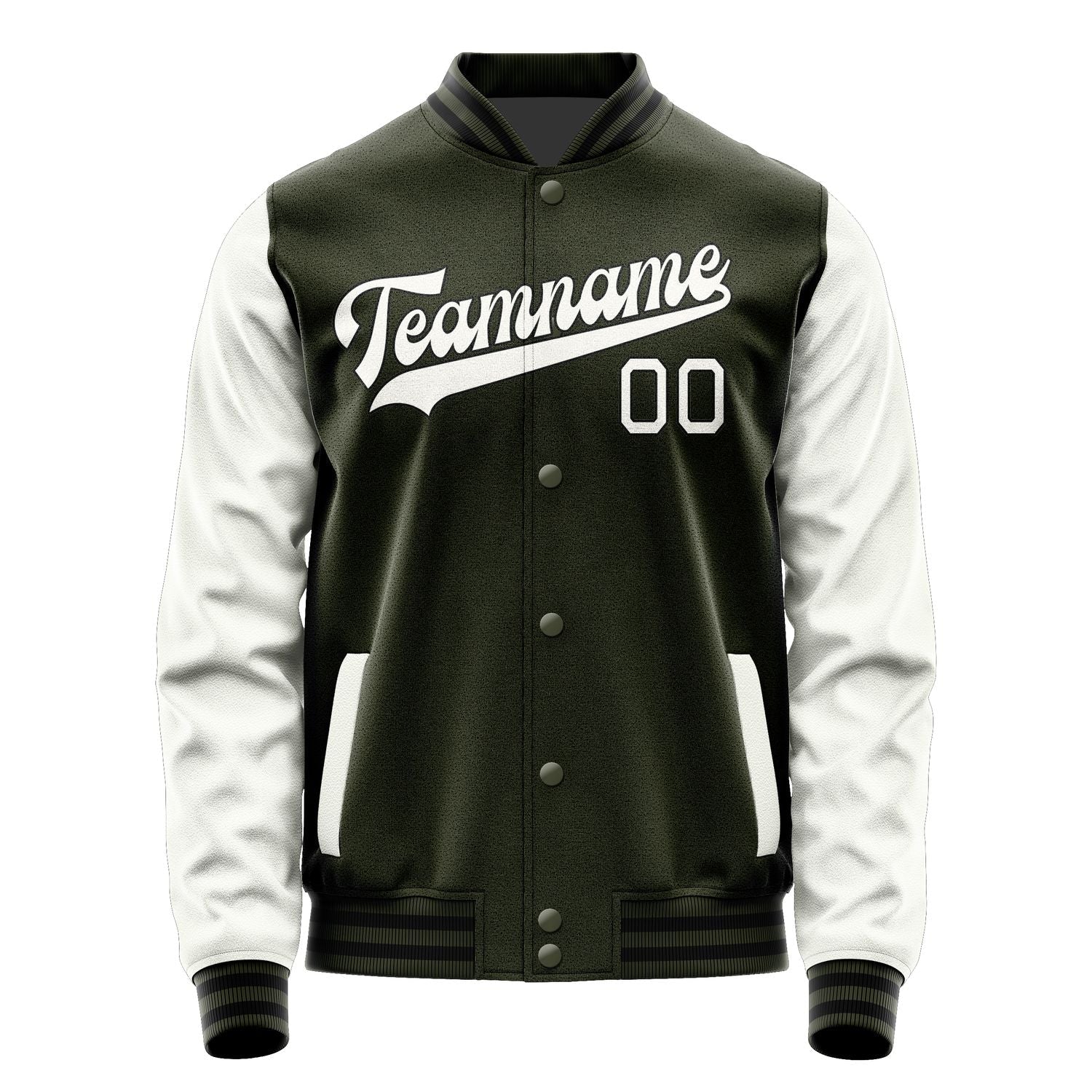 Custom Olive White Jacket JA0202180217B31718