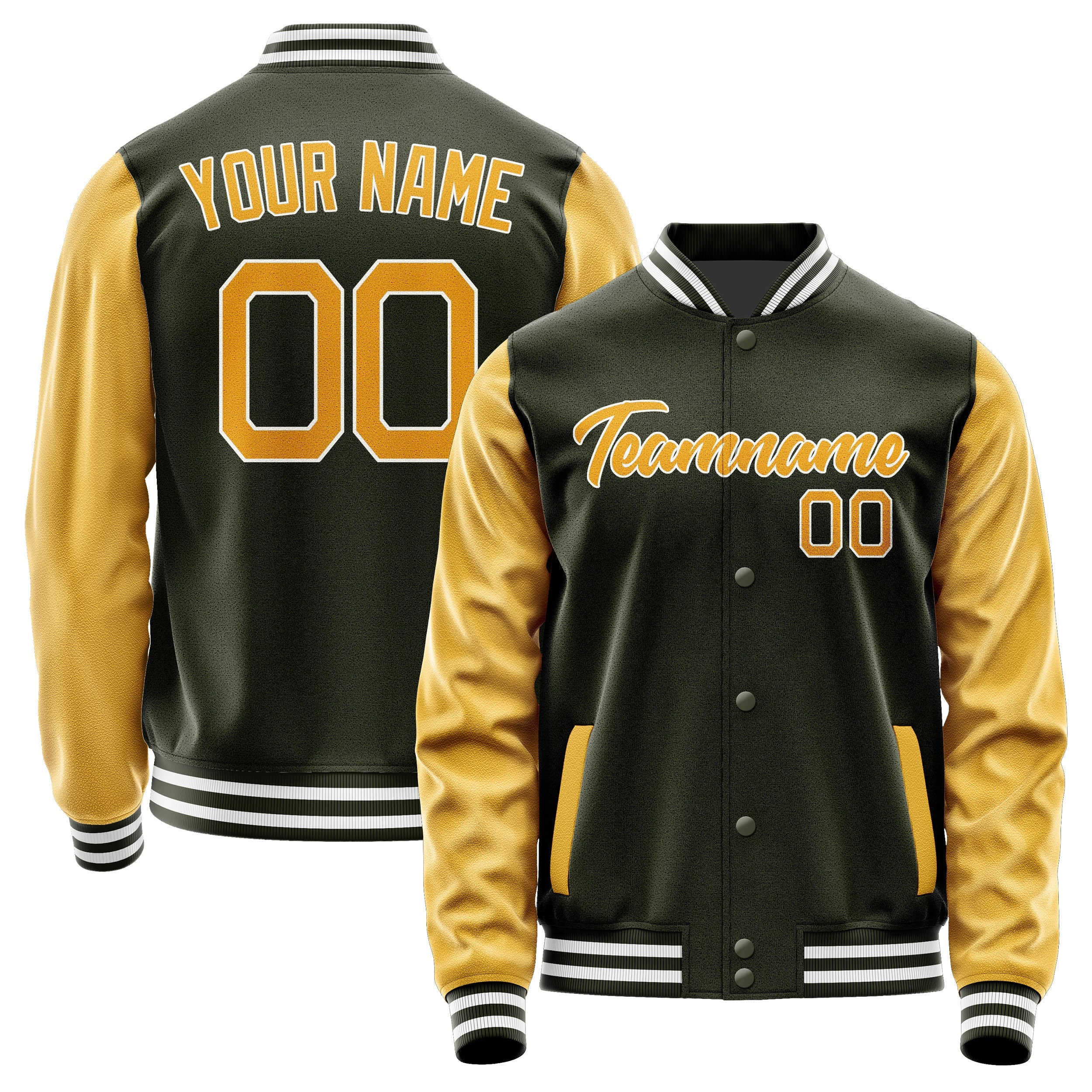 Custom Olive Yellow Jacket JA0202190218B21819