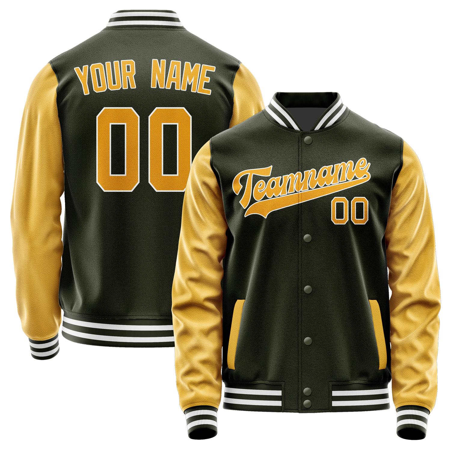 Custom Olive Yellow Jacket JA0202190218B31819