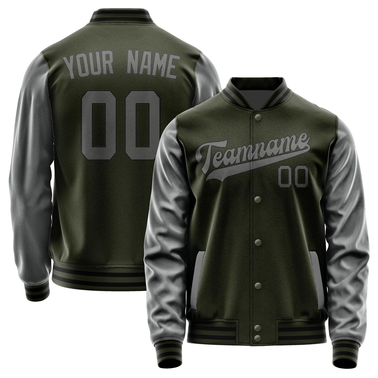 Custom Olive Dark Grey Jacket JA0202200217B31720