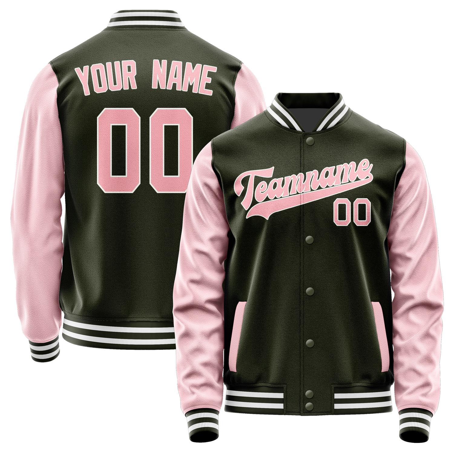 Custom Olive Light Pink Jacket JA0202210218B31821