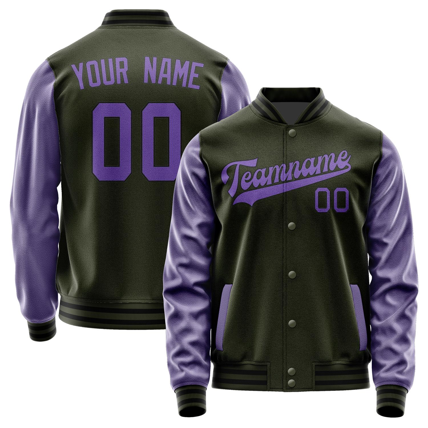 Custom Olive Light Purple Jacket JA0202230217B31723