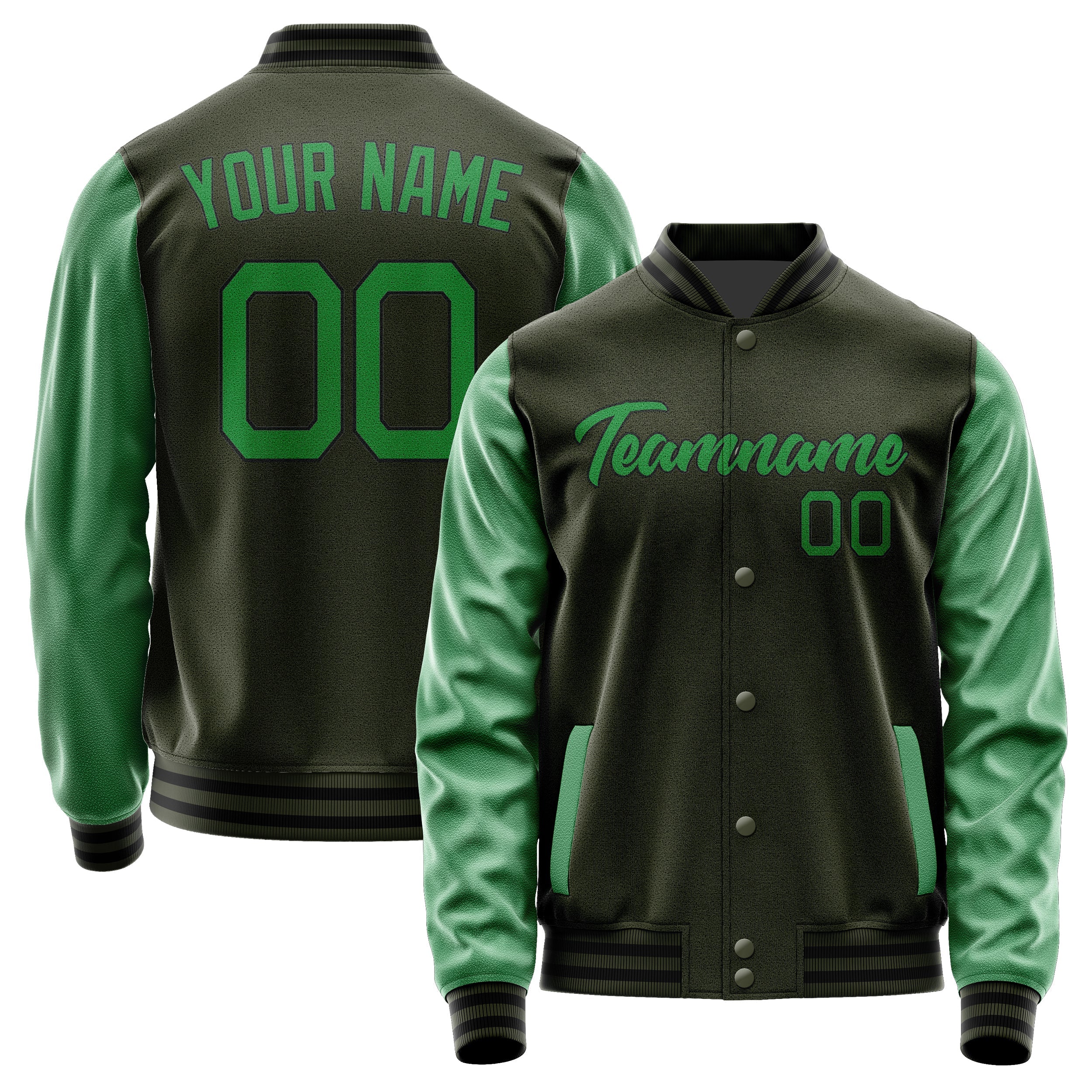 Custom Olive Emerald Green Jacket JA0202240217B21724