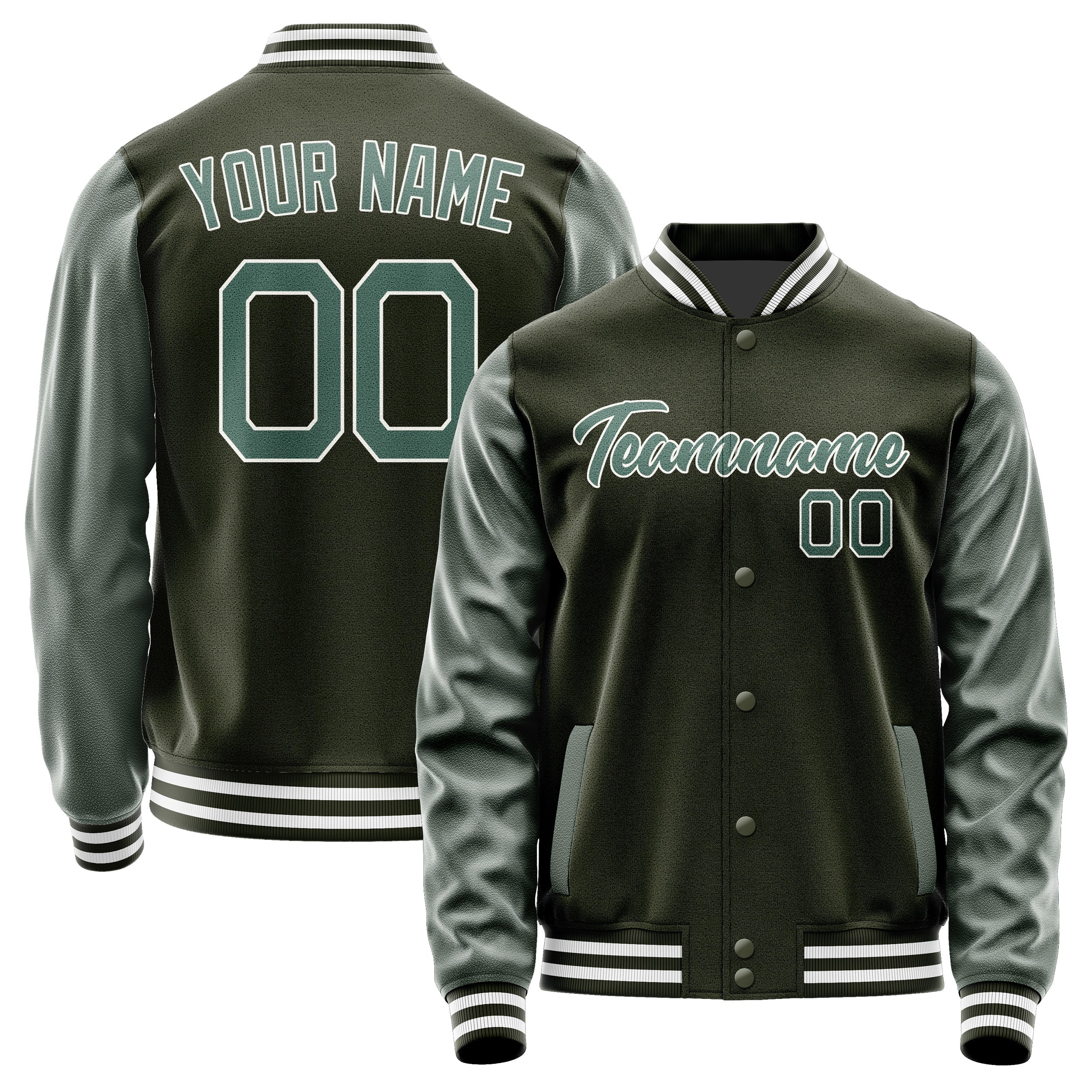 Custom Olive Blue Green Jacket JA0202270218B21827