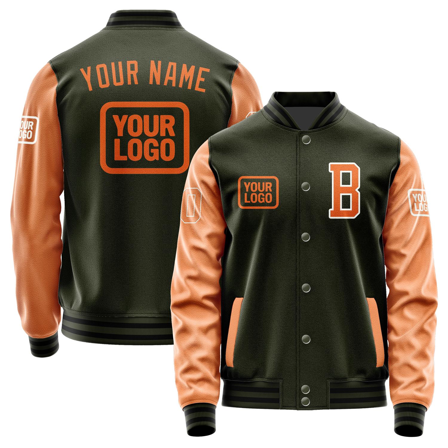 Custom Olive Orange Jacket JA020228021718282818