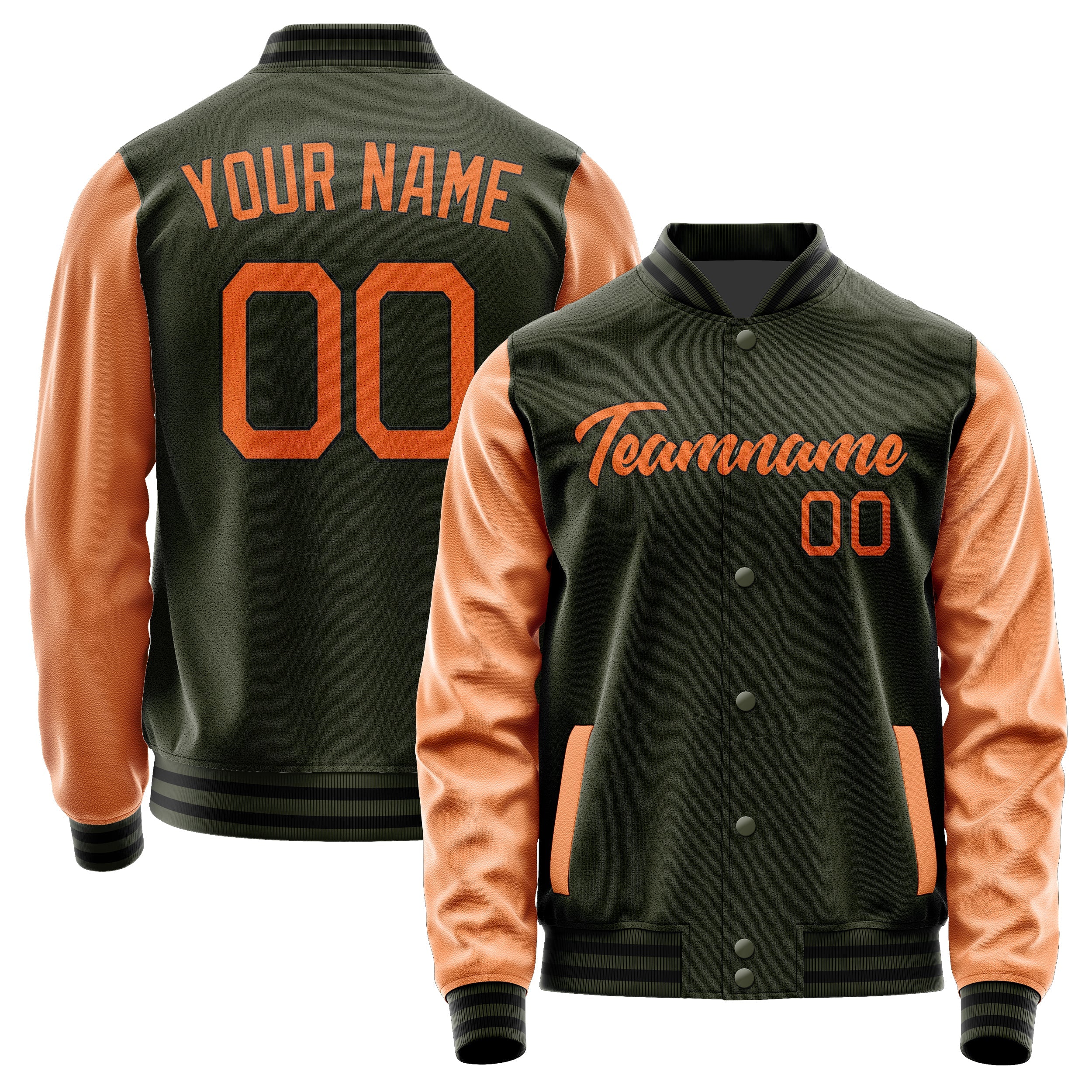 Custom Olive Orange Jacket JA0202280217B21728