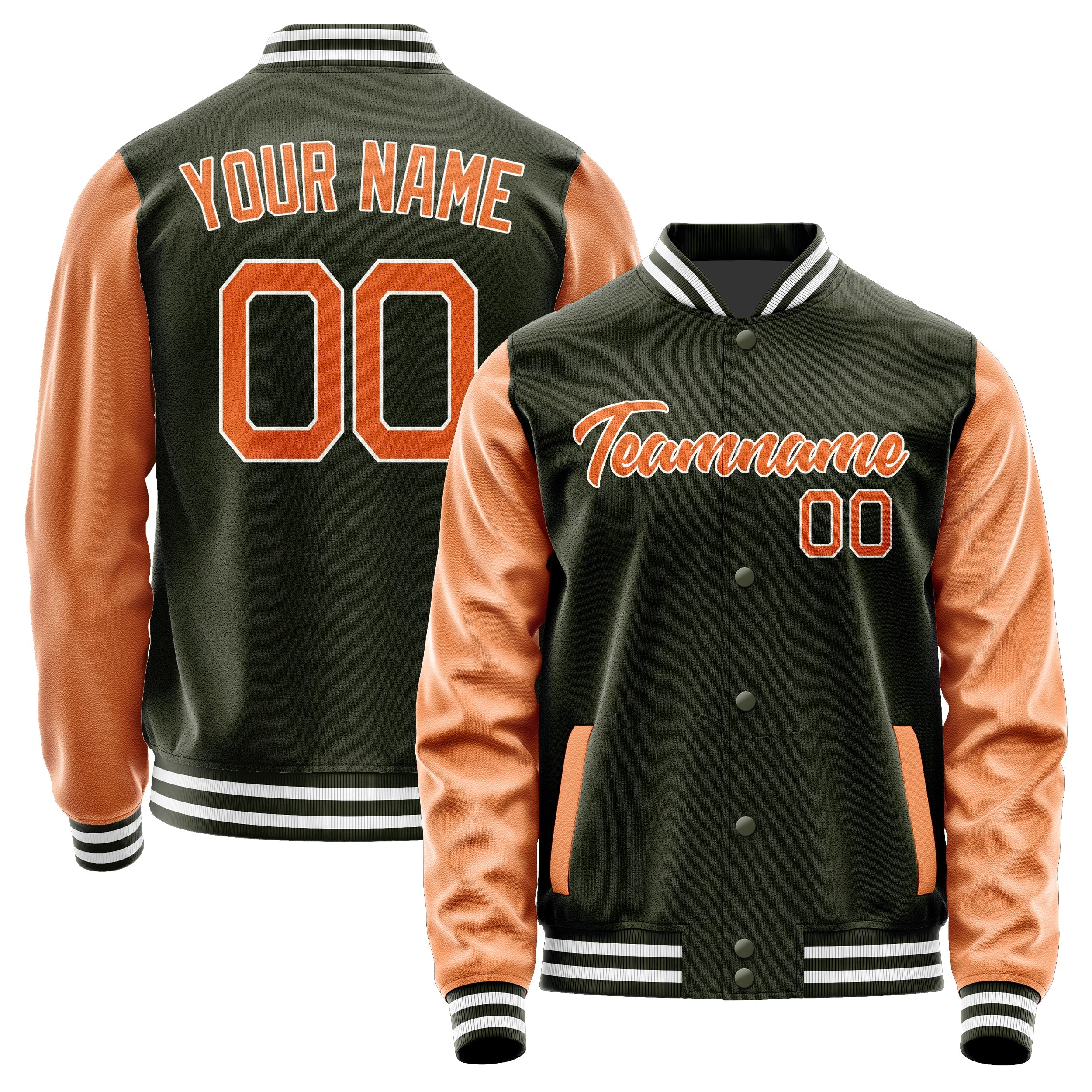 Custom Olive Orange Jacket JA0202280218B21828