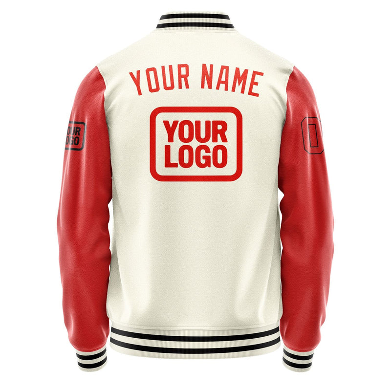 Custom Cream Orange Red Jacket JA030312031717121217