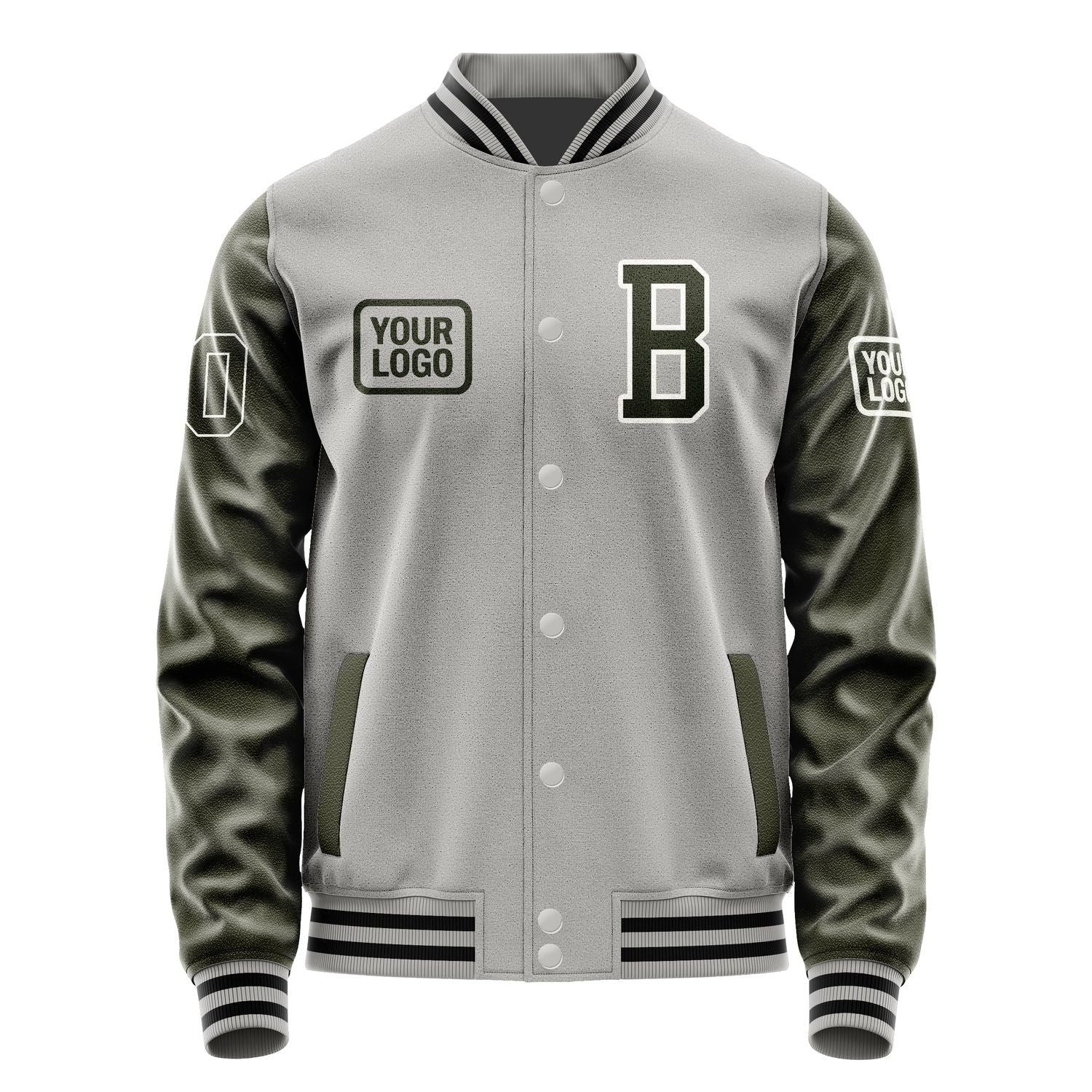 Custom Gray Olive Jacket JA040402041718020218