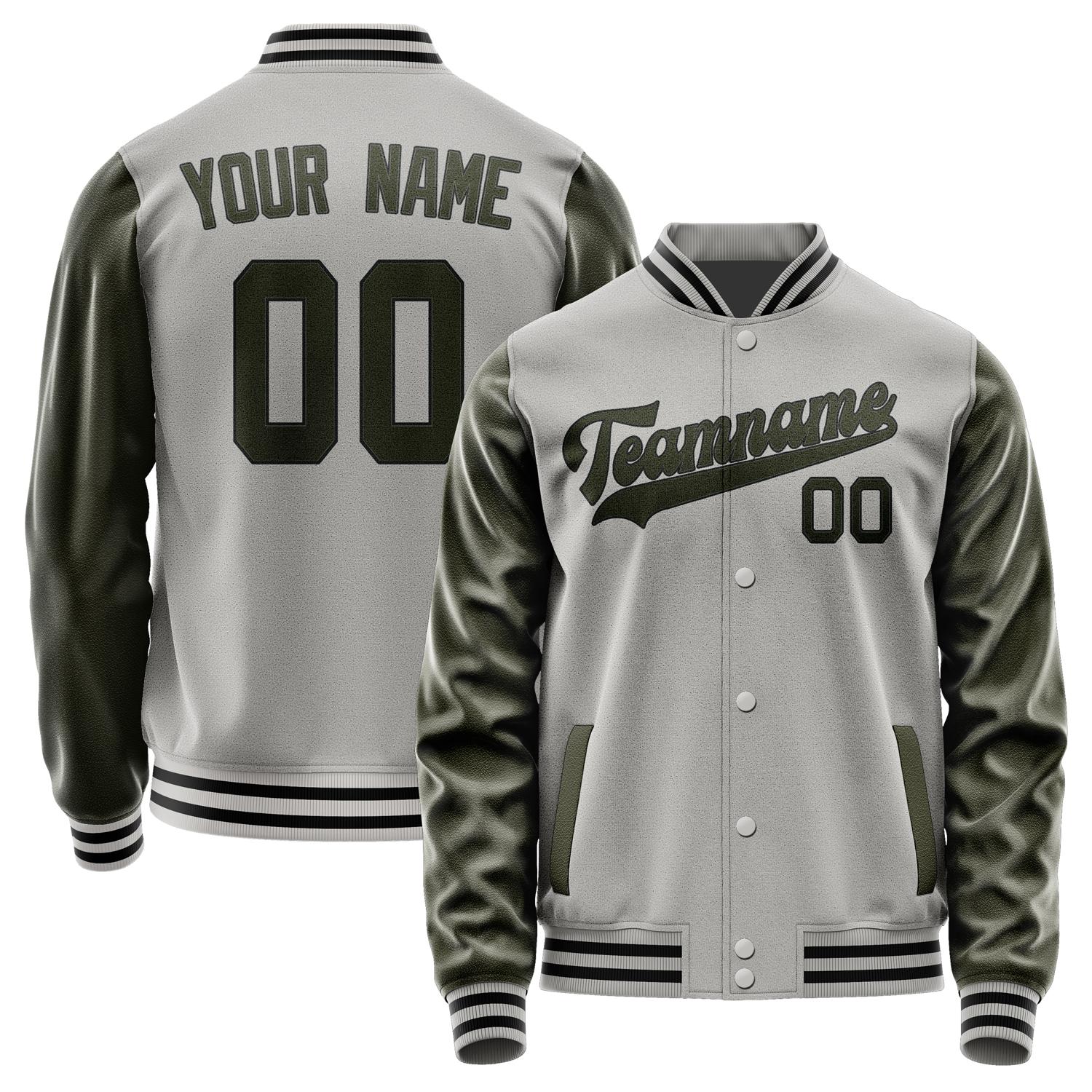 Custom Gray Olive Jacket JA0404020417B31702