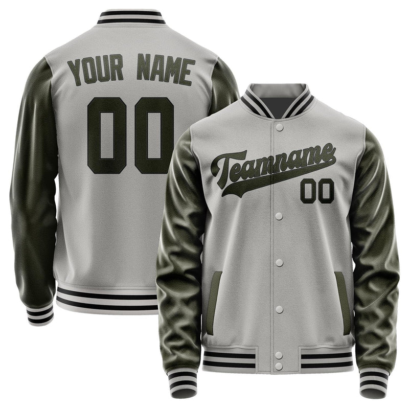 Custom Gray Olive Jacket JA0404020417B31702